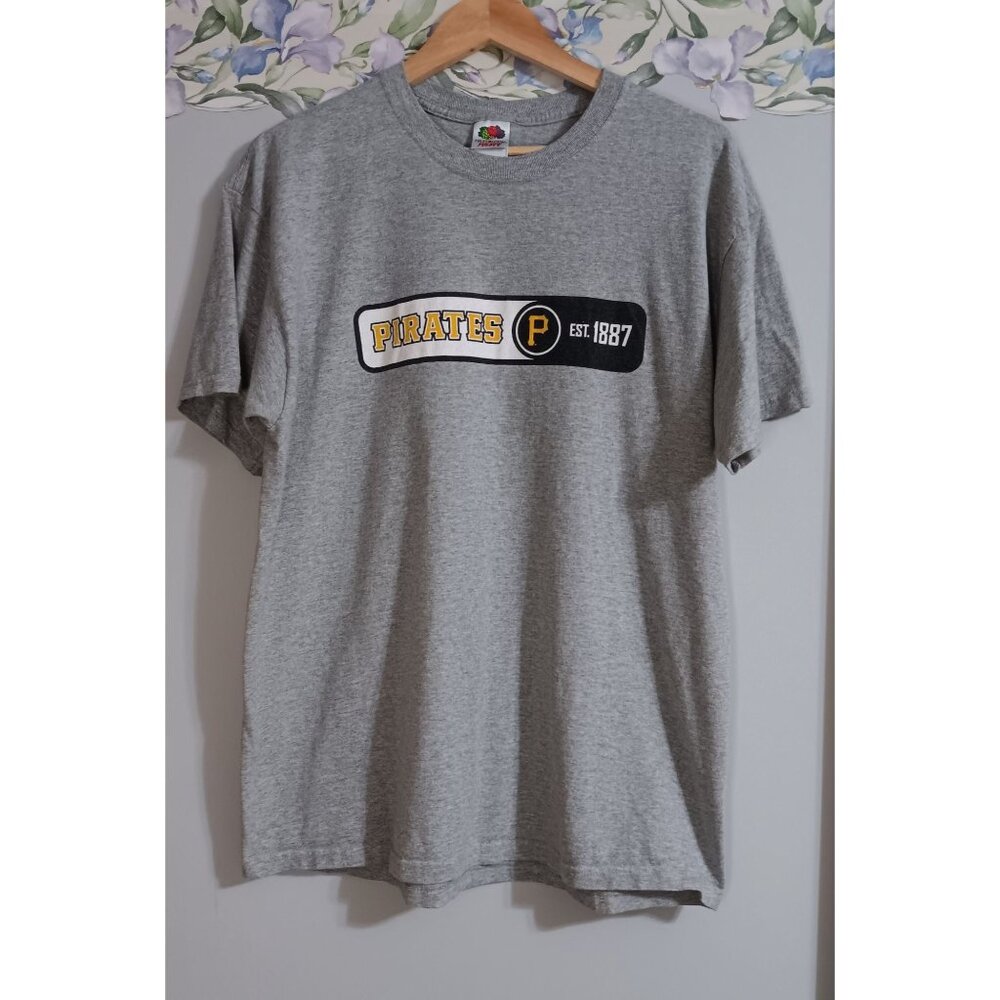 Fruit of the Loom XL Grey Pittsburgh Pirates Promo PNC Baseball Casual T-Shirt